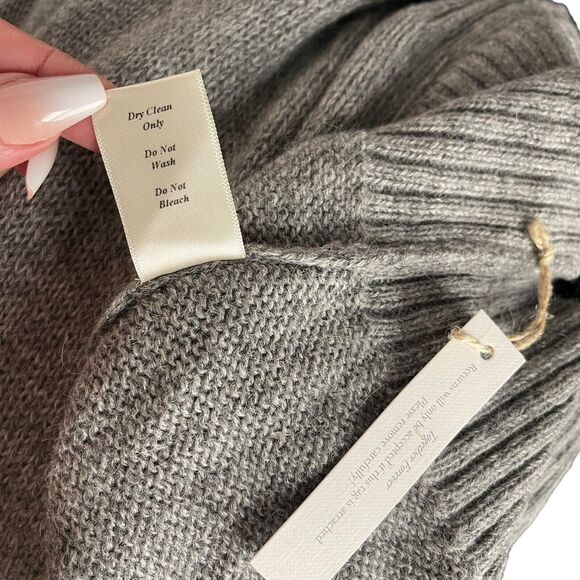 Christy Dawn XL The Elsie Cardigan Opal Knit Gray Baby Alpaca NWT Sweater - Picture 3 of 9